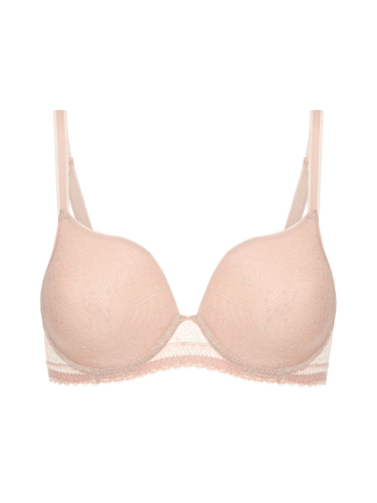 Soutien-gorge spacer décolleté plongeant - Sable rosé