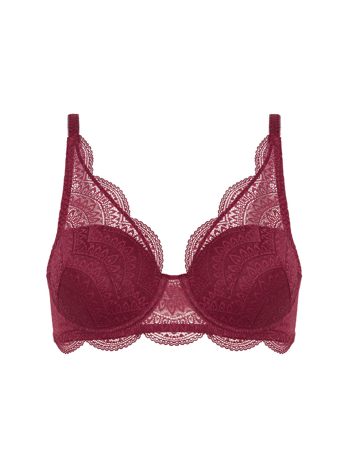 Soutien-gorge décolleté carré en spacer 3D - Rouge Spinelle