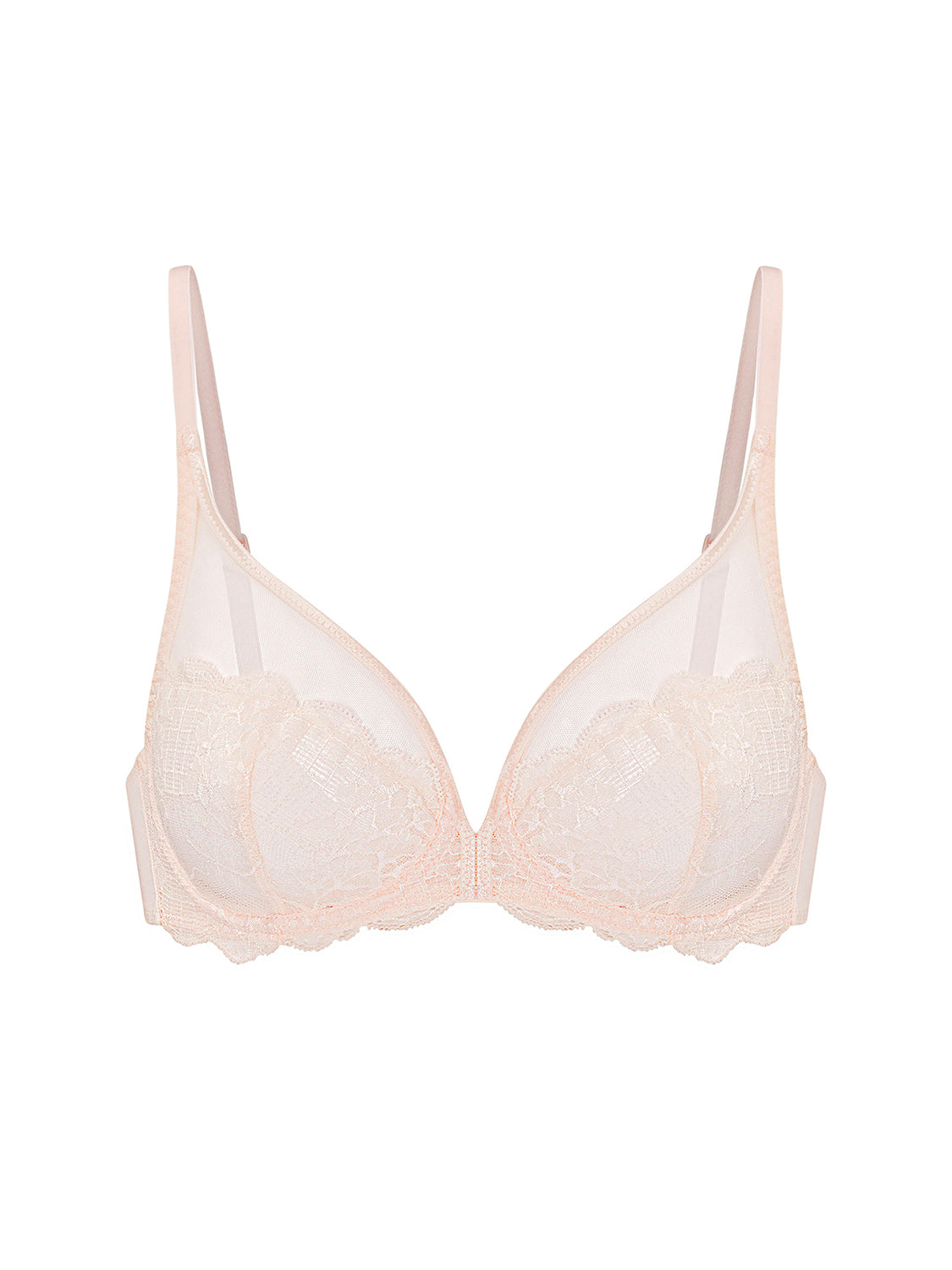 Soutien-gorge avec armatures décolleté plongeant - Rose sakura