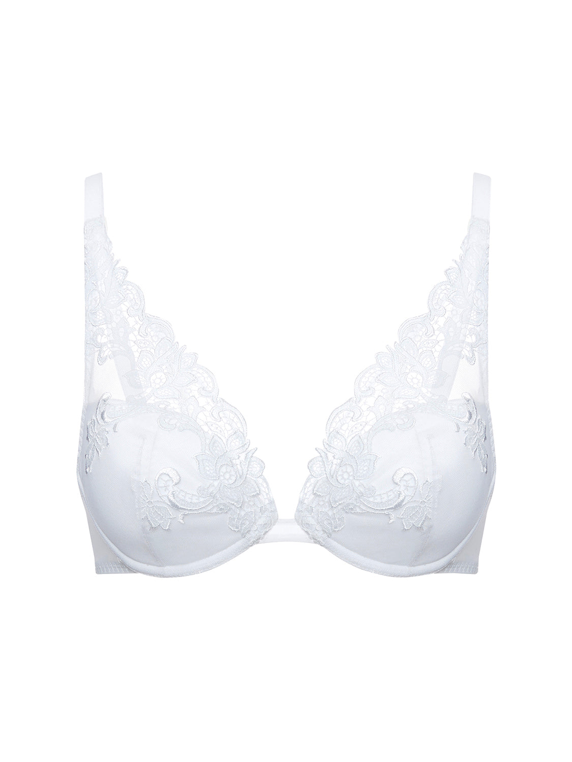 Soutien-gorge push-up décolleté plongeant - Blanc
