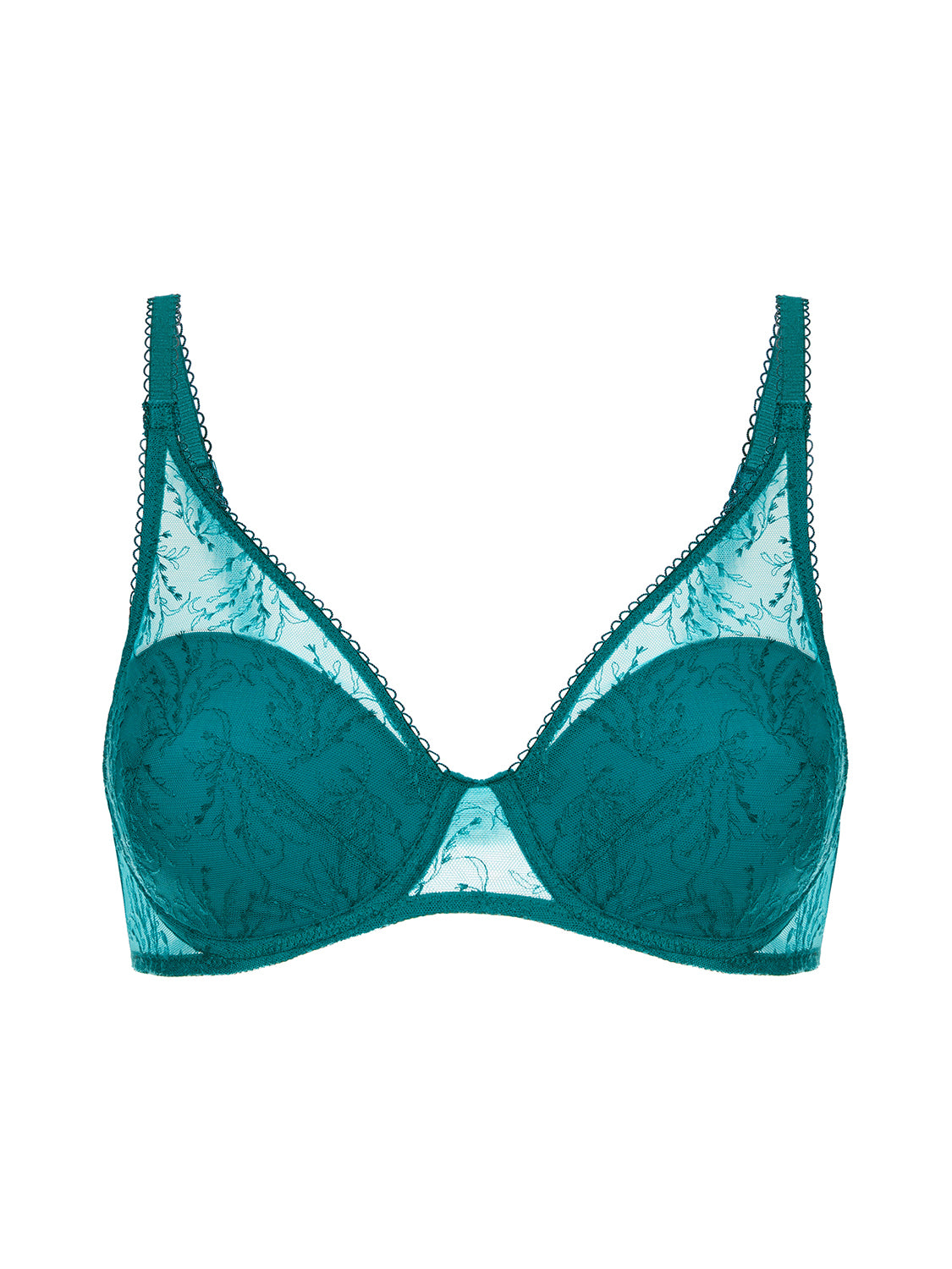 Soutien-gorge décolleté carré en spacer 3D - Vert émeraude