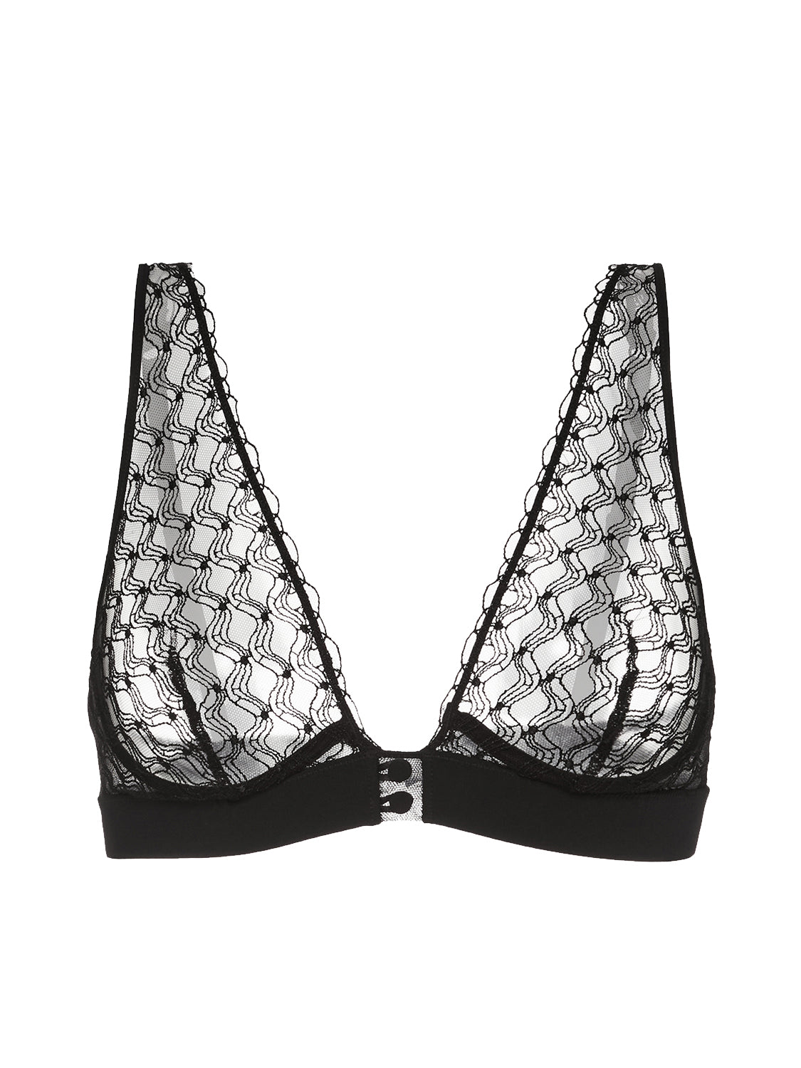 Soutien-gorge triangle avec armatures - Noir
