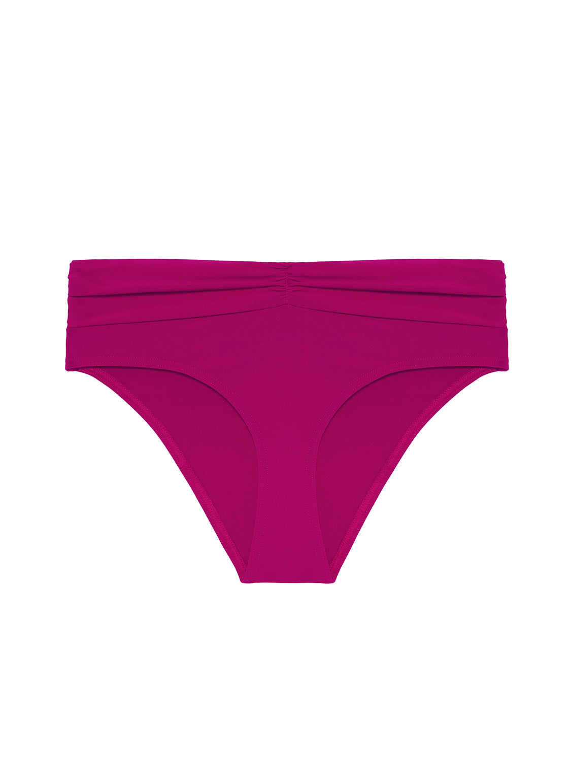 Culotte de bain taille haute - Framboise