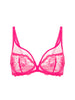Soutien-gorge avec armature décolleté plongeant - Rose disco