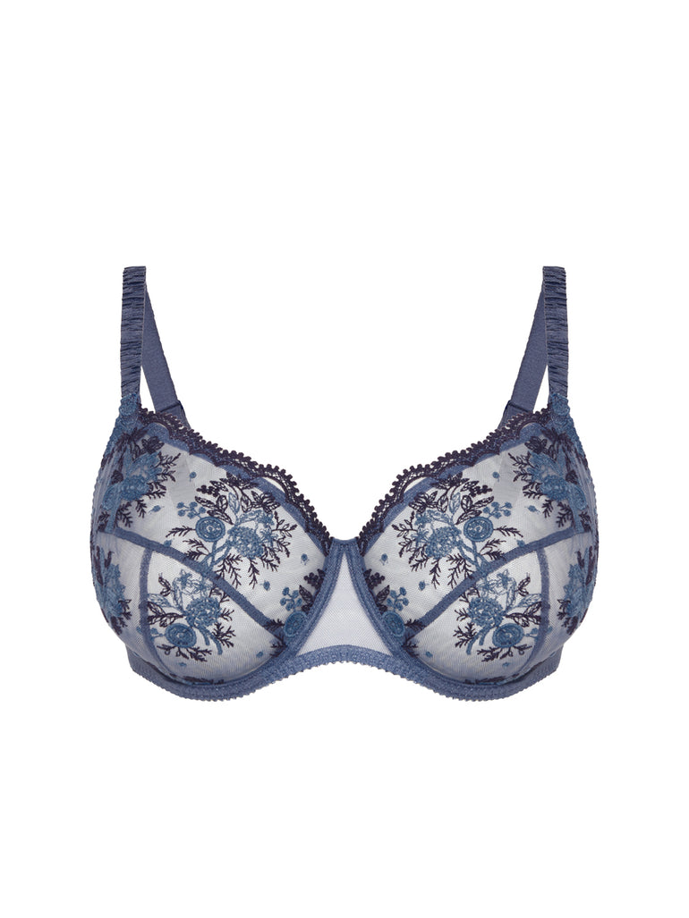 Soutien-gorge avec armature emboitant - Bleu Cendre