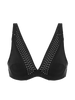 Haut de maillot de bain triangle avec armatures - Noir