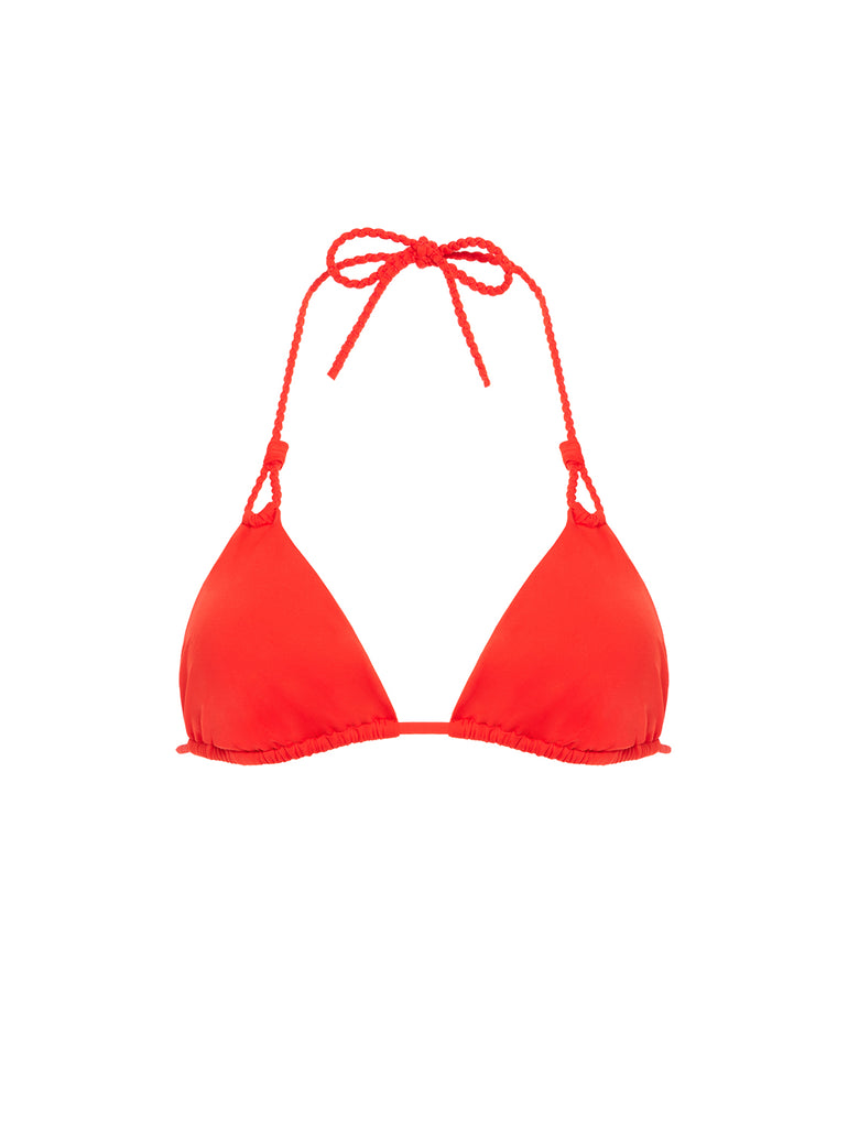 Haut de maillot de bain triangle sans armature - Orange Grenadier