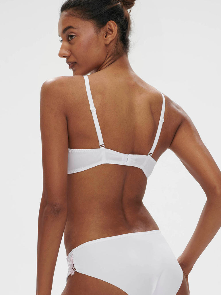 Soutien-gorge push-up décolleté plongeant - Blanc Cristal