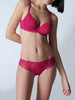 Soutien-gorge emboitant décolleté plongeant - Cranberry