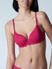 Soutien-gorge emboitant décolleté plongeant - Cranberry