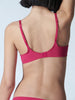 Soutien-gorge emboitant décolleté plongeant - Cranberry