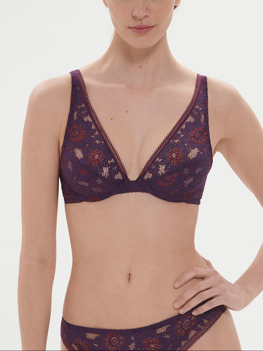 Ensemble Simone Pérèle Soutien-gorge triangle et culotte - Vert Clover - Vêtements