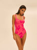 Maillot de bain 1 pièce de bain avec armatures - Imprimé Bright Rose