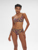 Culotte de bain taille haute - Imprimé Violet Agadir