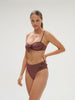 Culotte de bain taille haute - Lurex Dark Purple