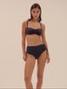Culotte de bain taille haute - Noir