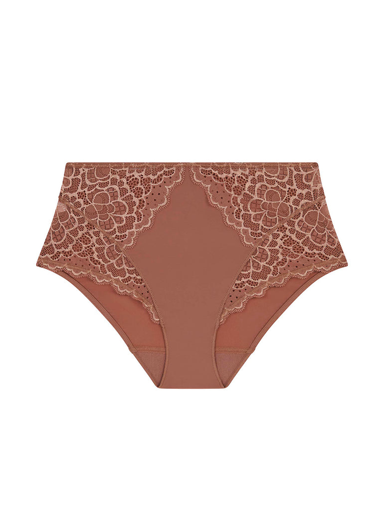 Culotte taille haute - Brun coco