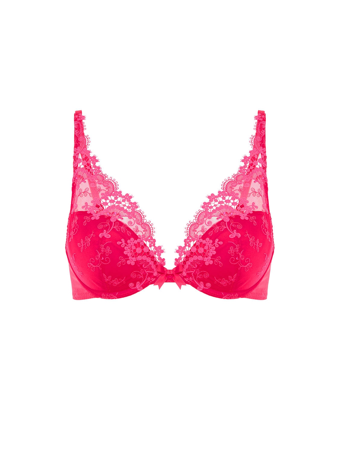 Soutien-gorge push-up décolleté plongeant - Rose Fabuleux