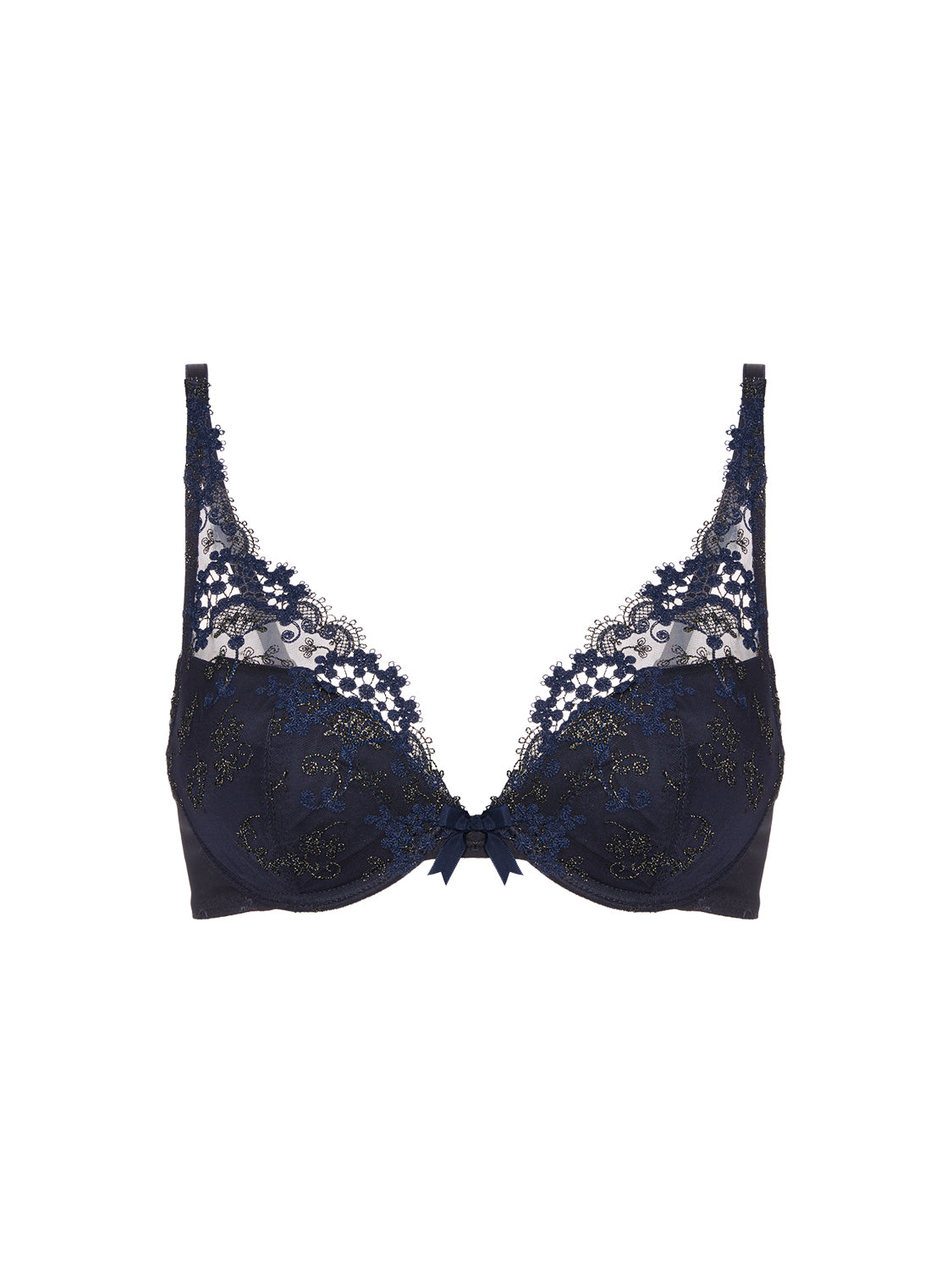 Soutien-gorge push-up décolleté plongeant - Saphir