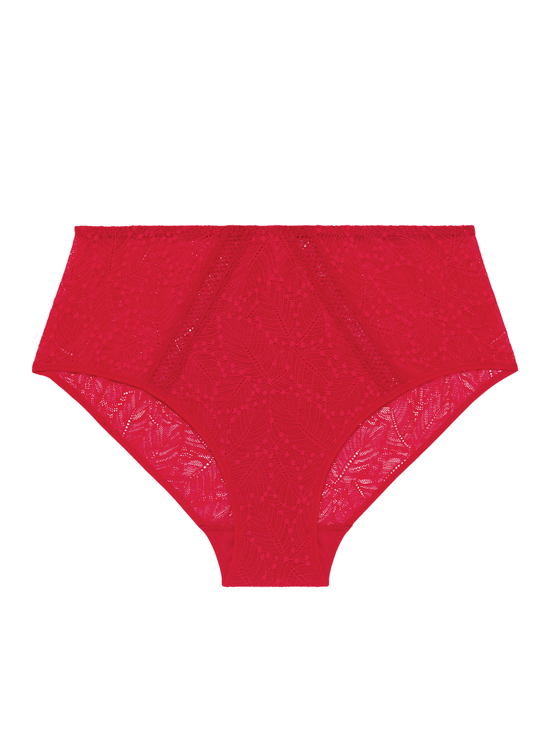 Culotte taille haute - Rubis/rose