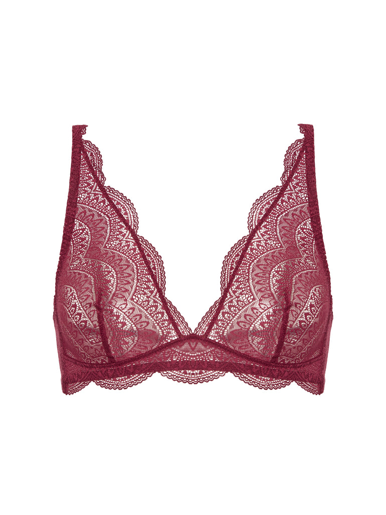 Soutien-gorge triangle sans-armatures - Rouge Spinelle