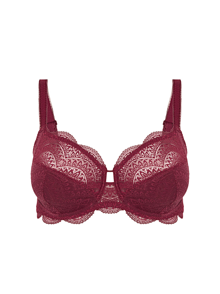 Soutien-gorge avec armature emboitant - Rouge Spinelle