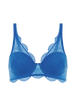 Soutien-gorge décolleté carré en spacer 3D - Bleu Myosotis