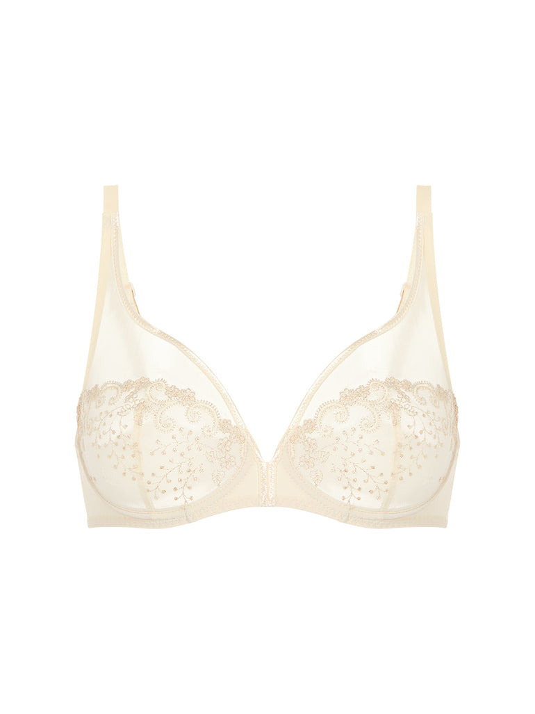 Soutien-gorge avec armatures décolleté plongeant - Beige Topaze