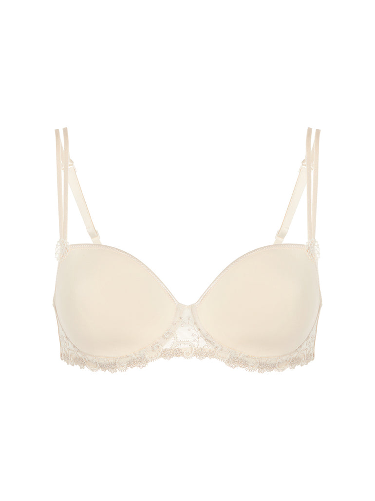 Soutien-gorge décolleté carré en spacer 3D - Beige Topaze