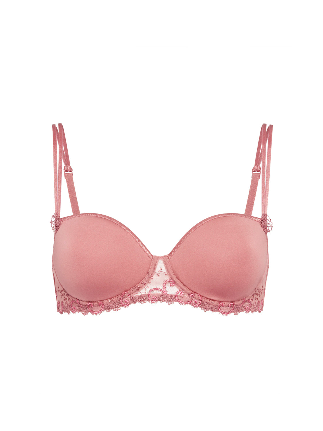 Soutien-gorge décolleté carré en spacer 3D - Rose Fumé