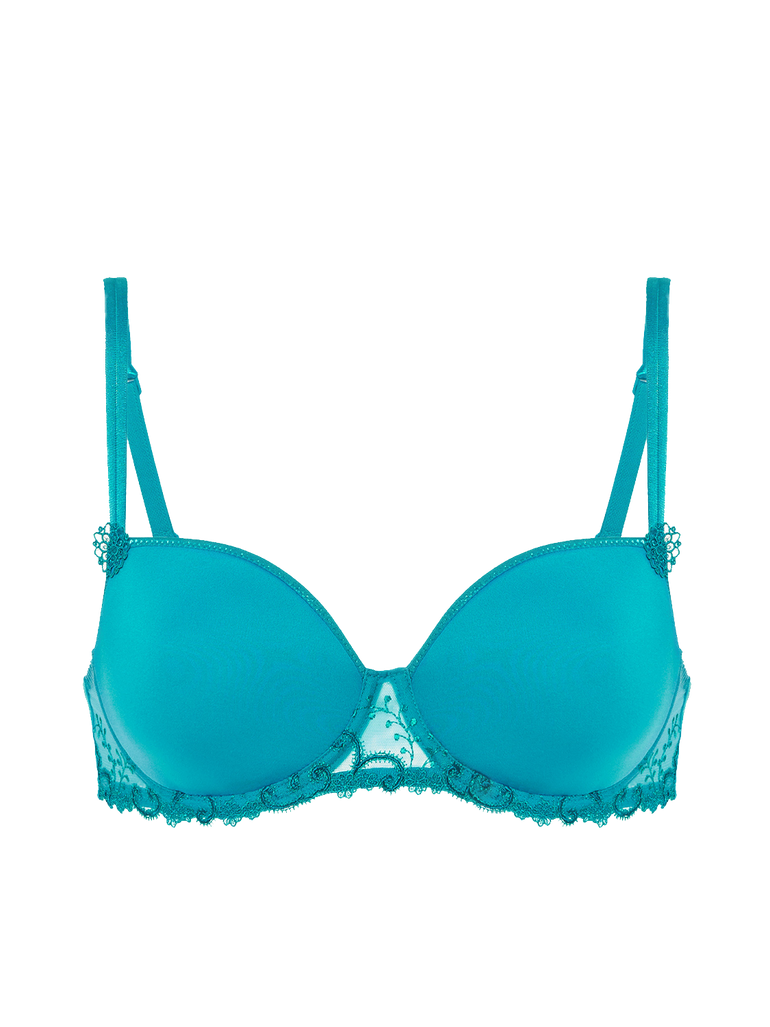 Soutien-gorge décolleté carré en spacer 3D - Bleu Atoll