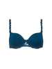 Soutien-gorge décolleté carré en spacer 3D - Bleu pétrole