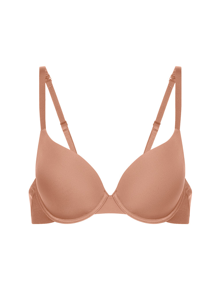 Soutien-gorge coque emboitante décolleté plongeant - Amaretto