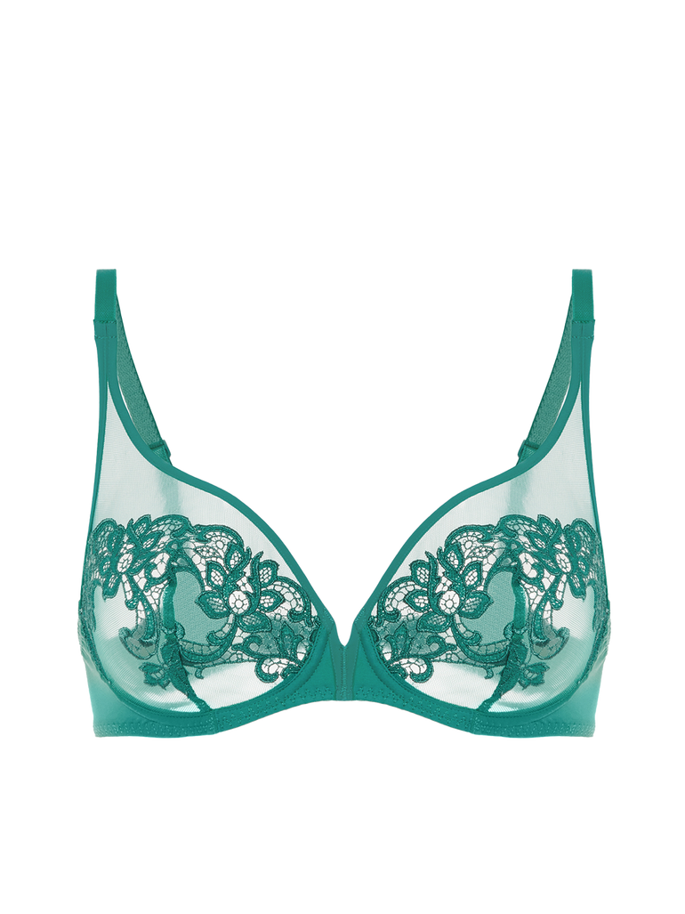 Soutien-gorge avec armature décolleté plongeant - Vert Garden