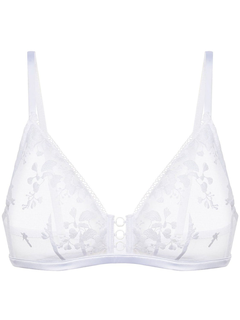 Soutien-gorge triangle emboitant décolleté plongeant - Blanc