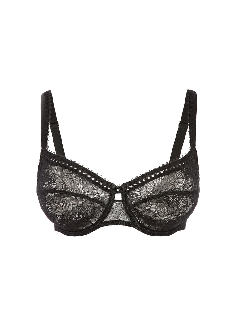 Soutien-gorge avec armature décolleté carré - Noir