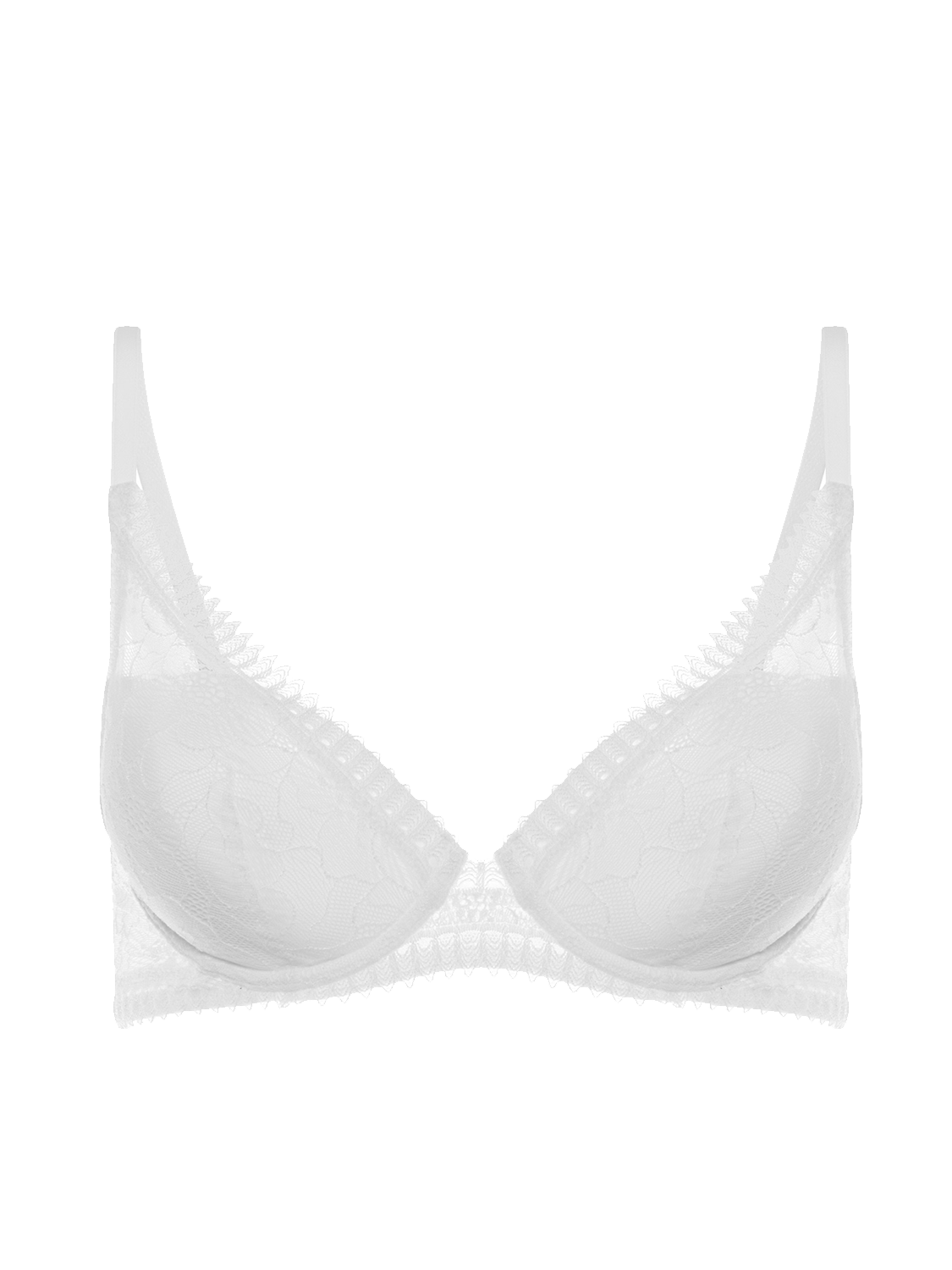 Soutien-gorge push-up décolleté plongeant - Blanc