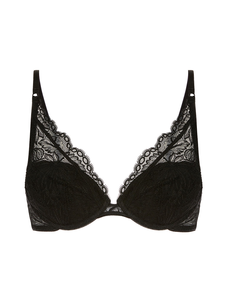 Soutien-gorge push-up triangle - Noir