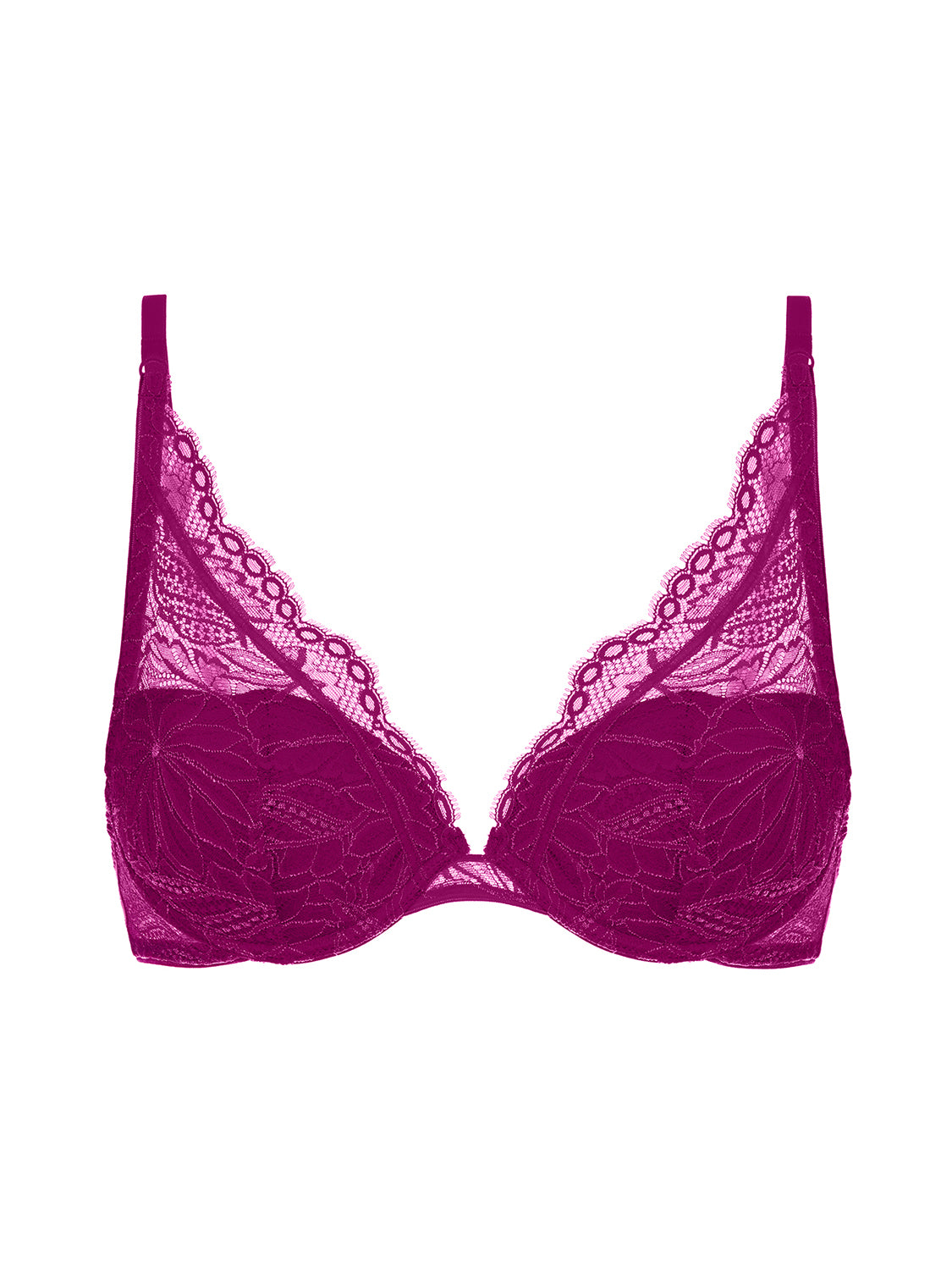 Soutien-gorge push-up triangle - Framboise
