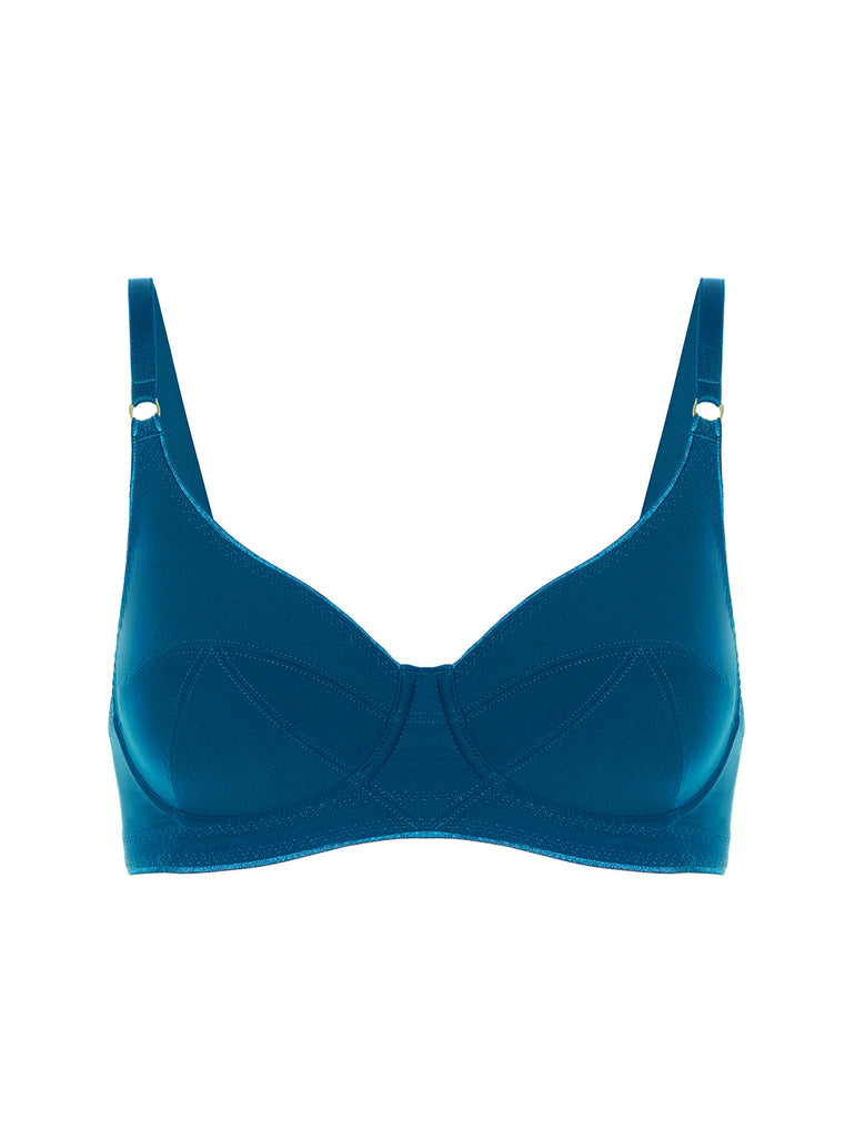 Soutien-gorge avec armatures décolleté - Bleu Poséidon