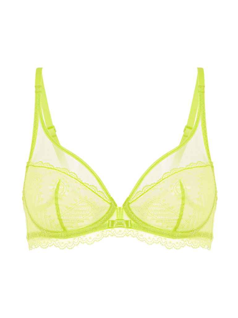 Soutien-gorge avec armature décolleté plongeant - Lime