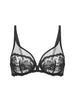 Soutien-gorge avec armature décolleté plongeant - Noir