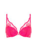 Soutien-gorge push-up décolleté plongeant - Rose disco