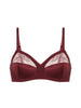 Soutien-gorge triangle sans-armatures - Rouge Obscur