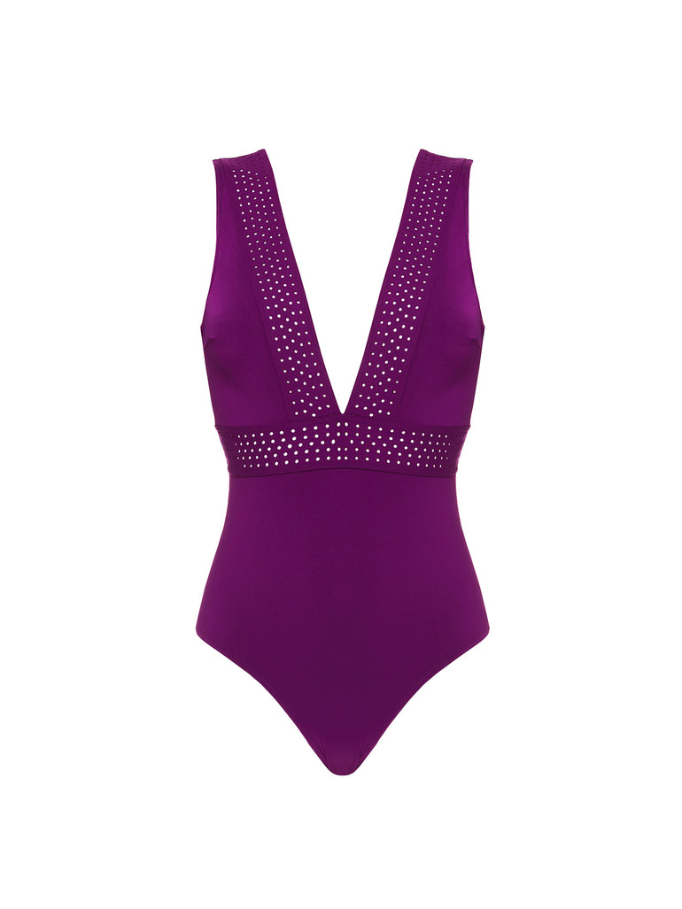 Maillot de bain 1 pièce sans armature - Mûre