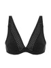 Haut de maillot de bain triangle avec armatures - Noir