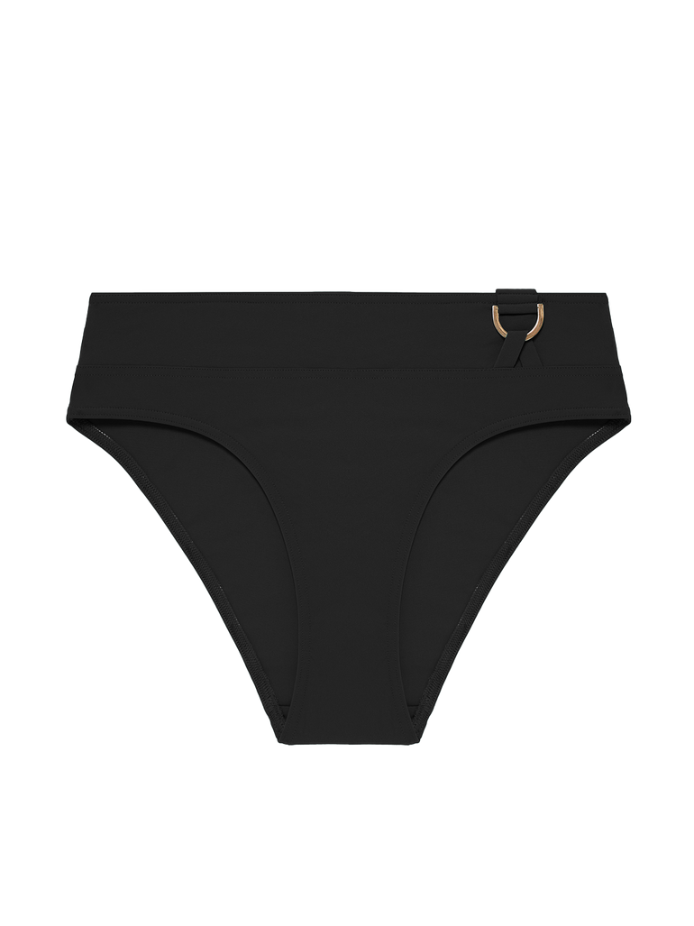 Culotte de bain taille haute - Noir