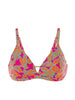 Haut de maillot de bain triangle avec armatures cachées - Imprimé Rose Ménara