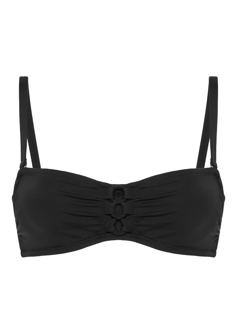 Haut de maillot de bain bandeau mousse avec armatures - Noir