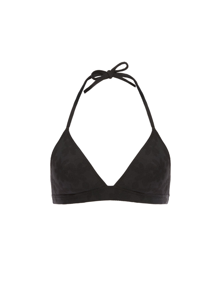 Haut de maillot de bain triangle sans armature - Noir